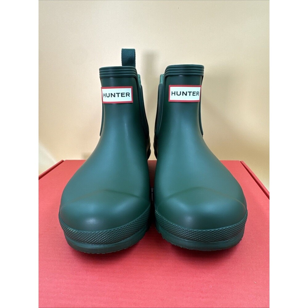 Hunter Original Chelsea Women's Waterproof Ankle Rain Boots, Green Size 6 - Picture 2 of 16